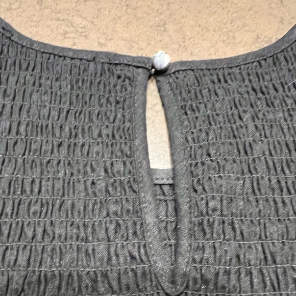 Black Smocked Ruffled Top Sz: S - Picture 11 of 13